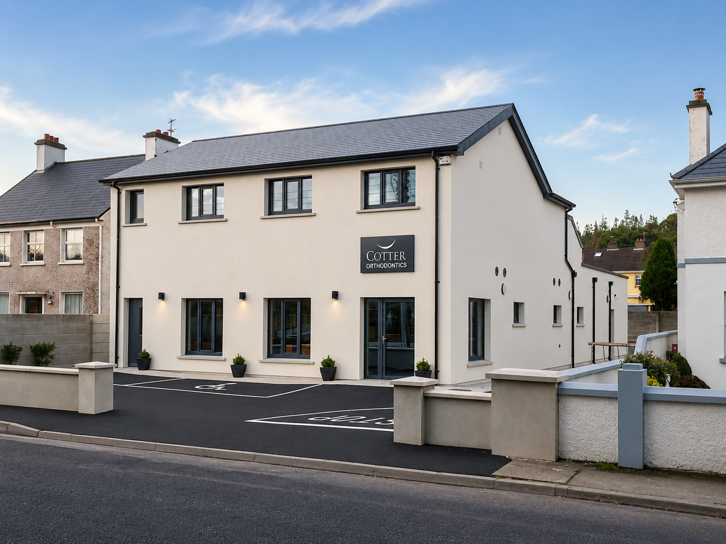 Cotter Orthodontics purpose-built clinic exterior, Killarney
